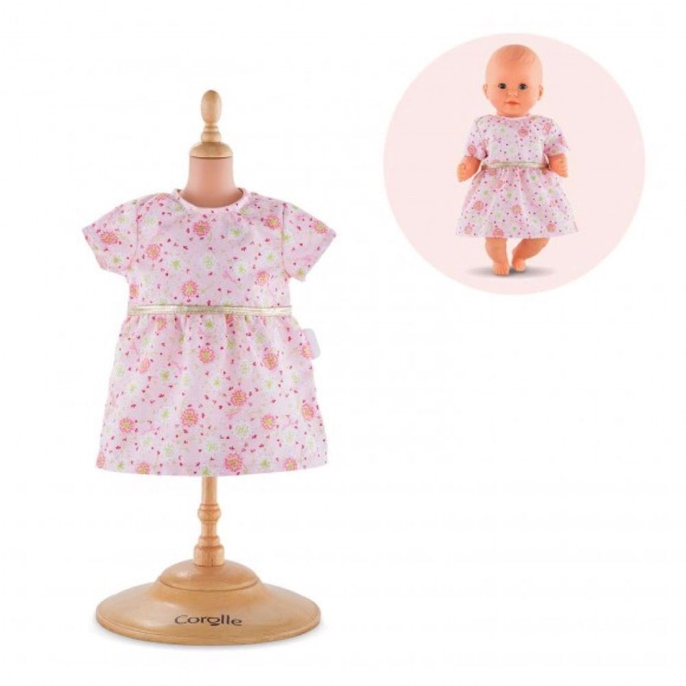 Corolle Dukketøj mon premier lyserød blomster kjole 30 cm