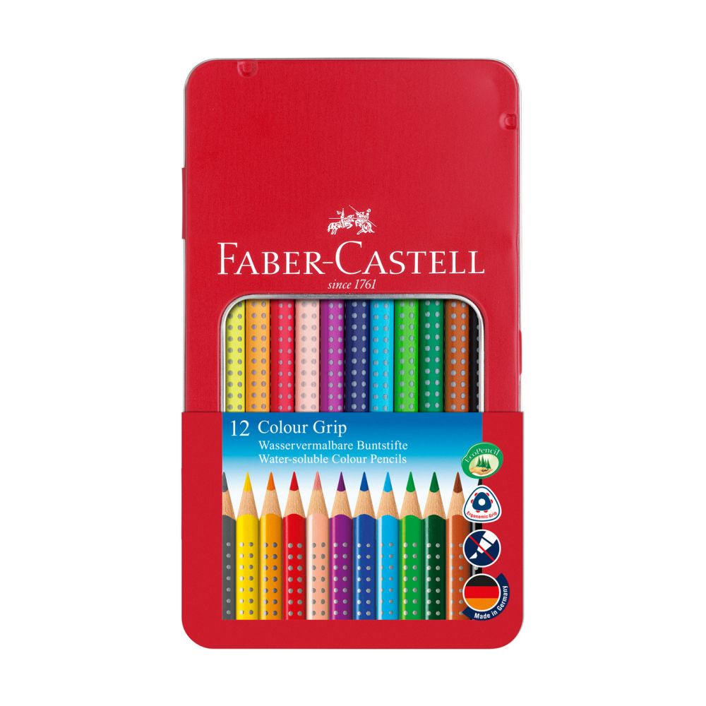 faber-castell grip farveblyanter i metal box