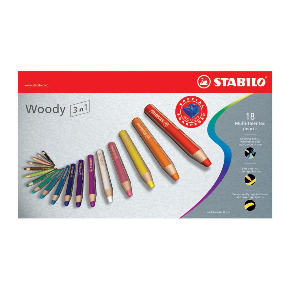  STABILO Woody farveblyanter 18 stk 