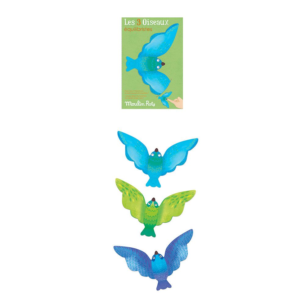  Magisk balancefugle 3 stk. i pap blue 