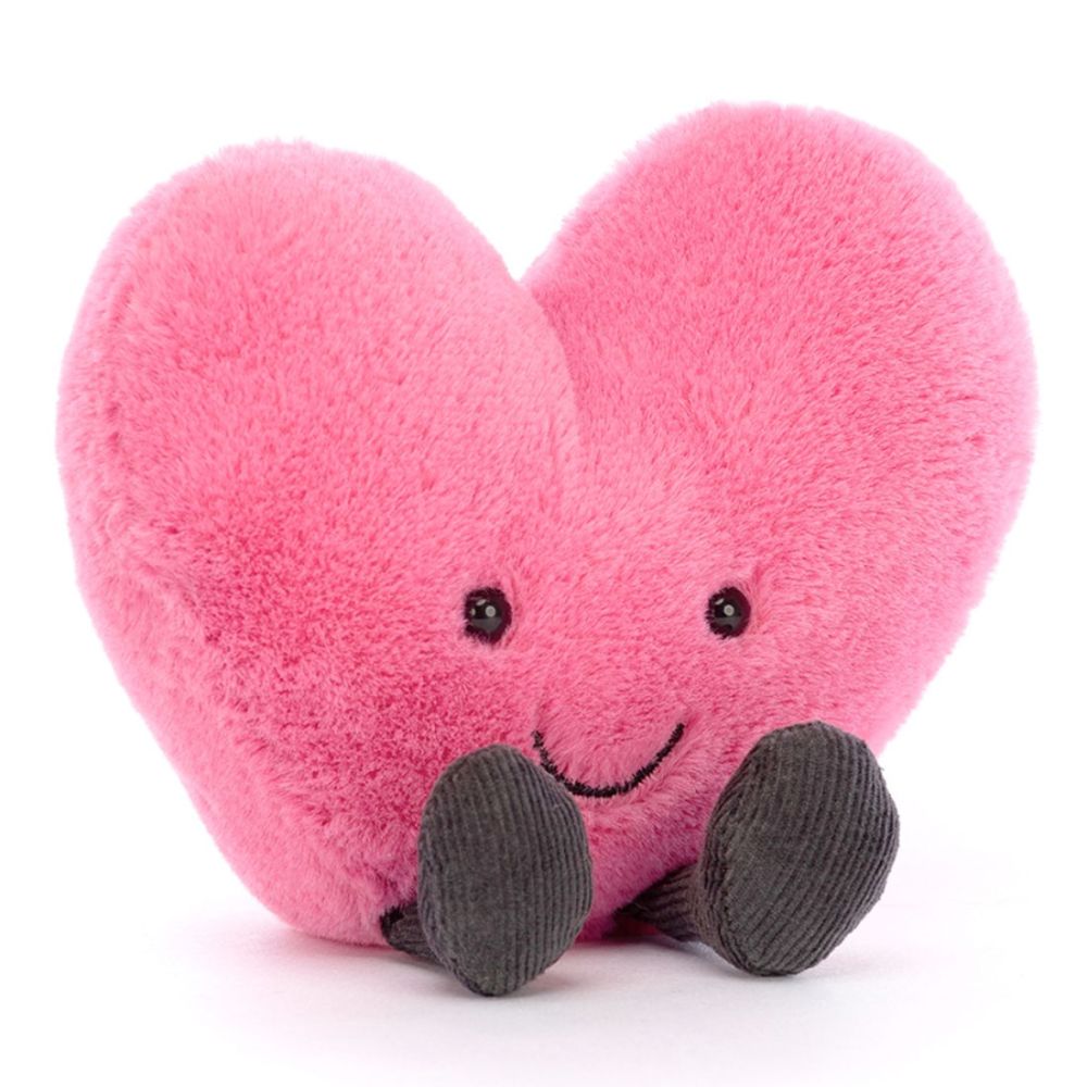 Pink hjertebamse fra Jellycat. 