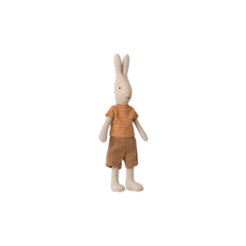 Maileg kanin size 1 i strikket trøje og hørbukser