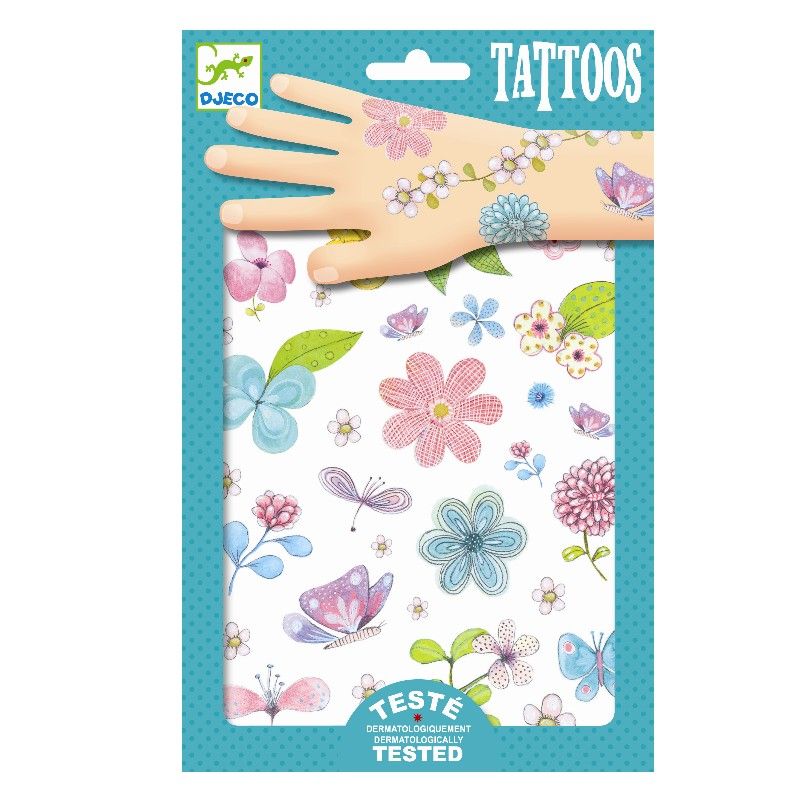 Djeco tattoos med blomster