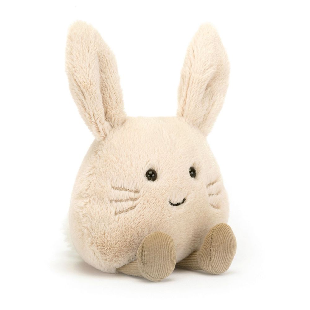 Lille rund kanin bamse med knurhår fra Jellycat