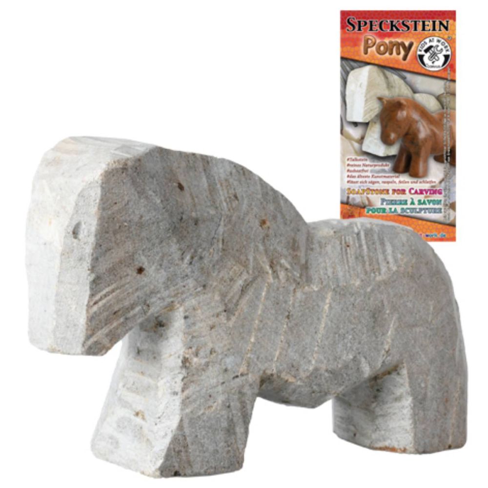 Corvus fedtsten skulptur formet som hest