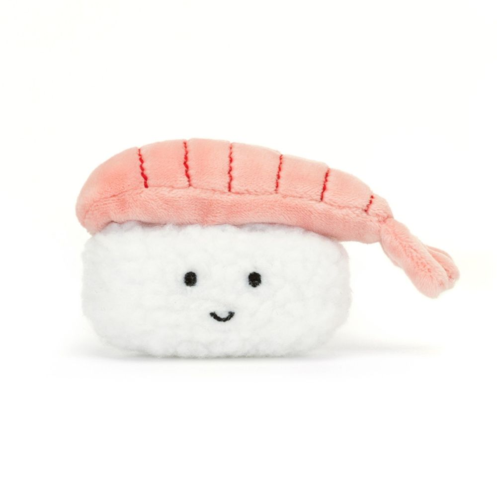 Lille Jellycat sushi bamse af ris med reje