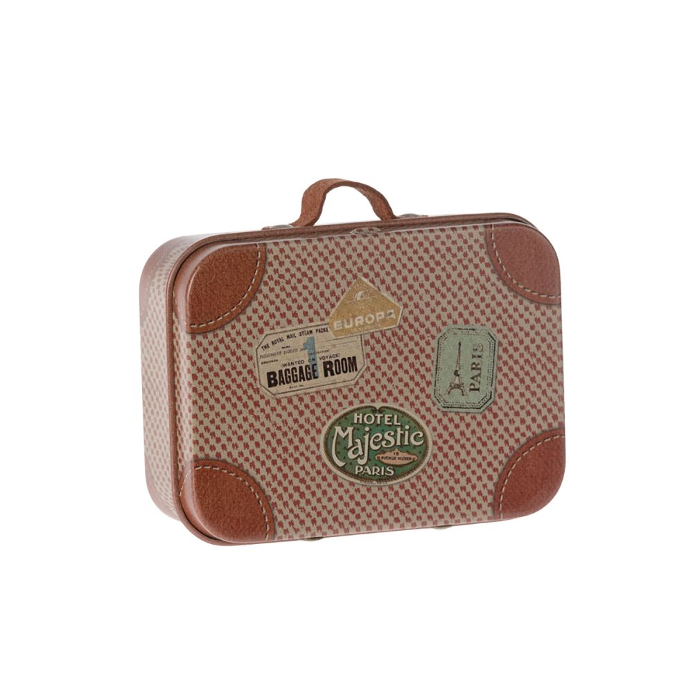 Maileg Micro Metal kuffert Terracotta rosa