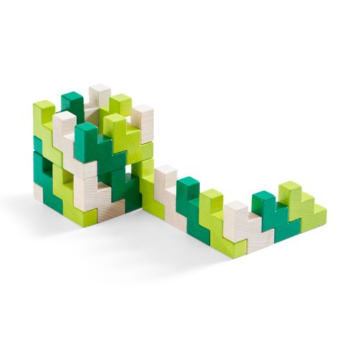 3D byggeklodser fra HABA i grønne klodser