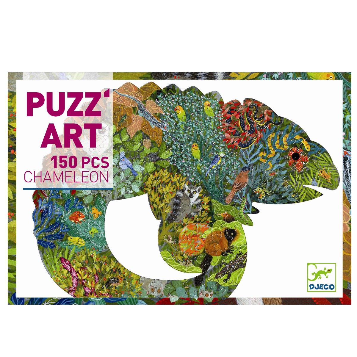 Djeco Puslespil puzz' art 150 Chameleon