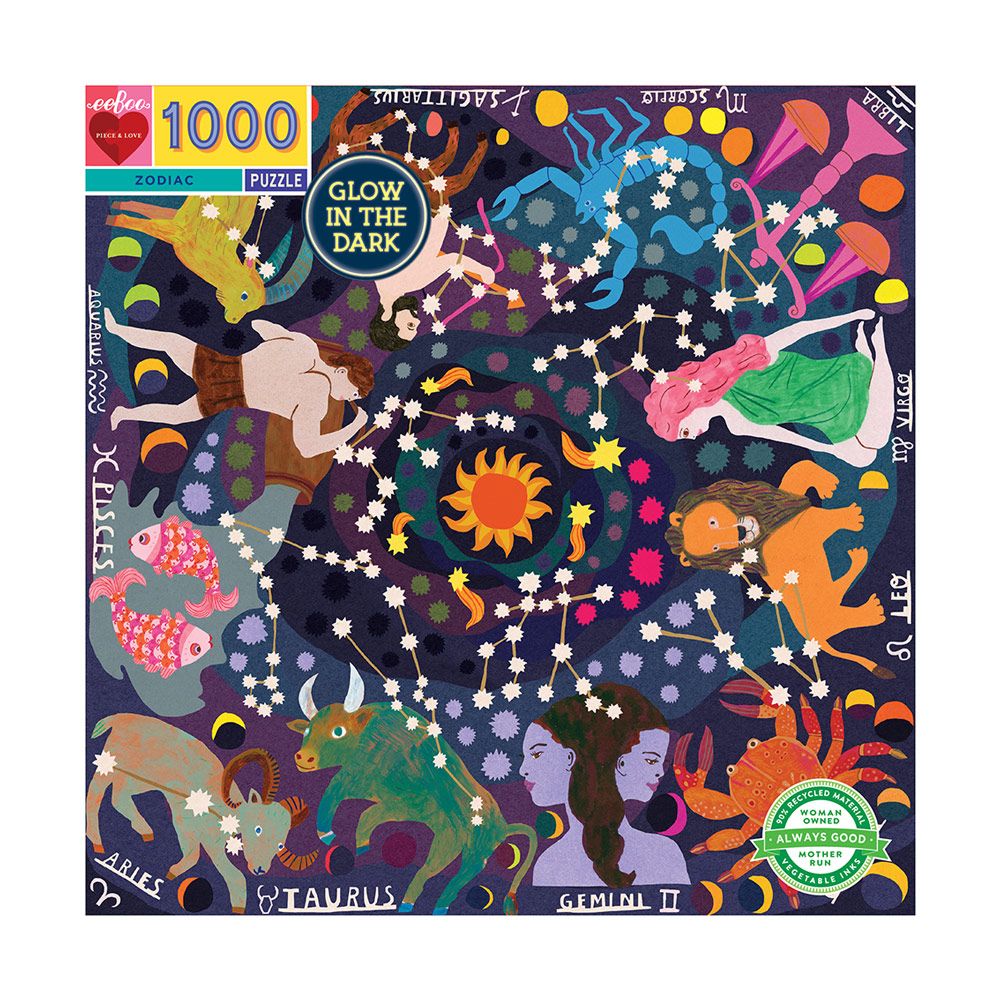 Eeboo Puslespil 1000 Stjernetegn Zodiac 