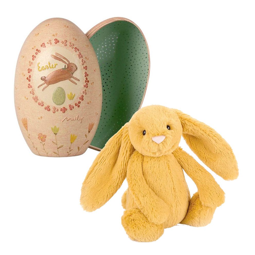 Pakketilbud Maileg påskeæg rosa + Jellycat Saffron 