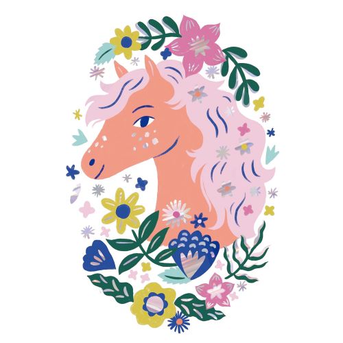 Djeco Big Tattoo Hest og blomster