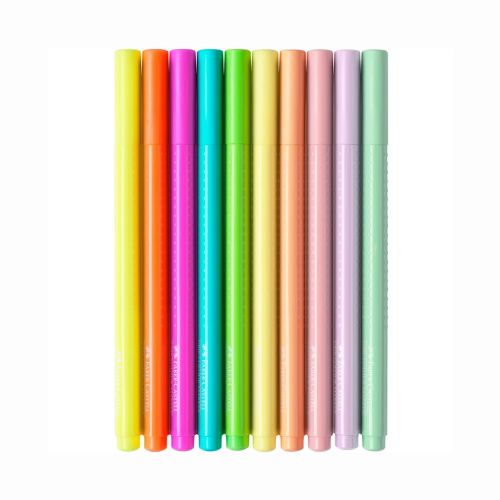 Faber-Castell Grip tusser 10 - neon og pastel