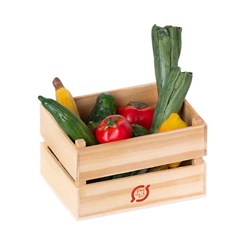 Maileg Miniature trækasse med grøntsager og frugt 
