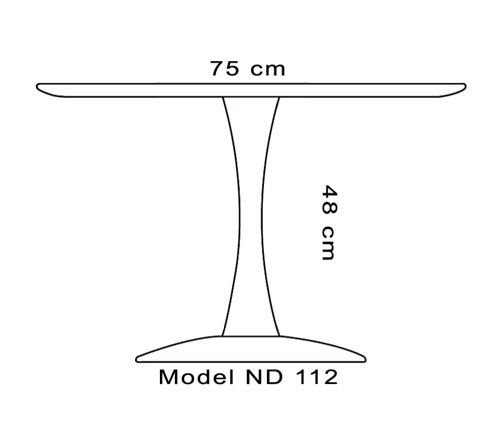 Trissen ND112 bord i bøg omkreds 75 cm.