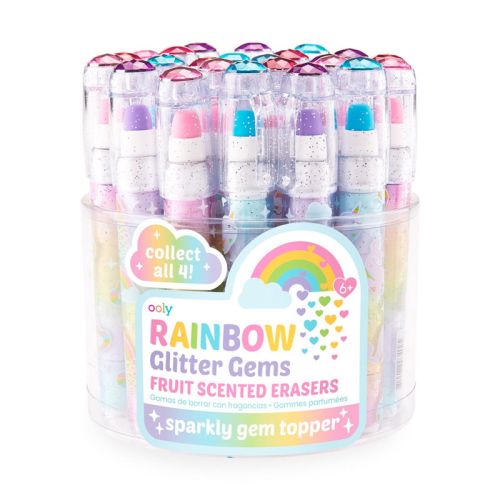 Rainbow glitter viskelæder med duft ass. 