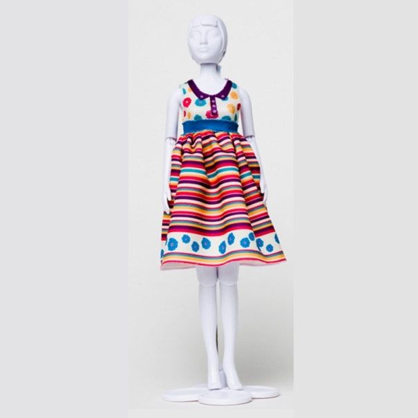 Dress Your doll - Audrey Stripes & Flowers 4 - Olisan.dk