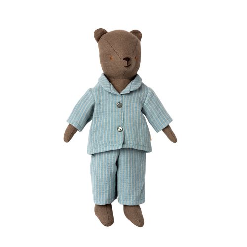 Maileg blåstribet pyjamas til Teddy far