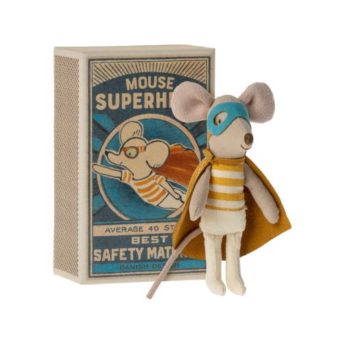 Maileg Super HERO lillebror mus i æske