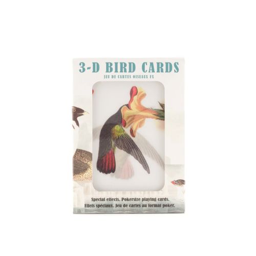 3D spillekort med fugle