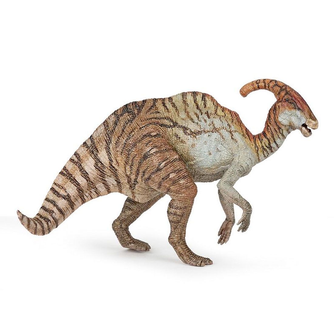 Parasaurolophus dinosaur fra Papo med håndmalet detaljer.