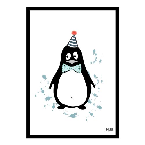 MUUI Plakat A3 Pingvin fest - dreng