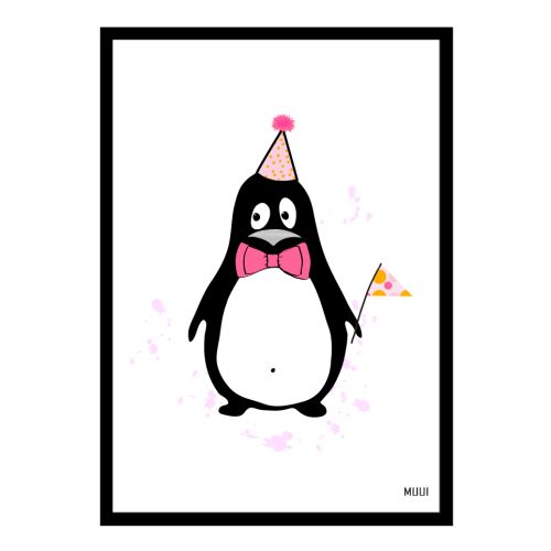 MUUI Plakat A3 Pingvin fest  - pige