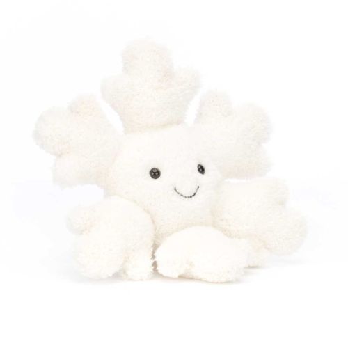 Lille snefnug bamse fra Jellycat. Bamsen ligner et snefnug og har Jellycats kendte broderet smil.