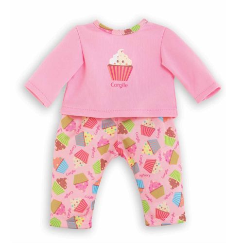 Lyserød pyjamas med muffin til dukke Ma på 36 cm fra Corolle.