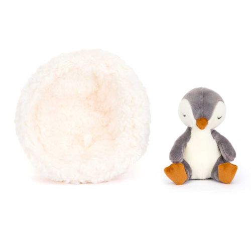 Jellycat Sovende Pingvin i Rede