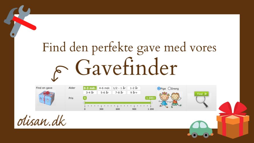 Sådan bruger du vores gavefinder - Olisan.dk