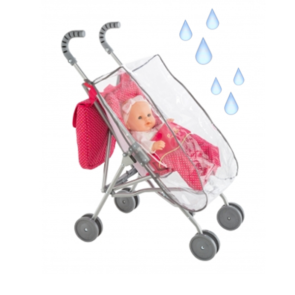 Corolle regnslag til dukkeklapvogn - tag dukken med på tur i regnvejr!