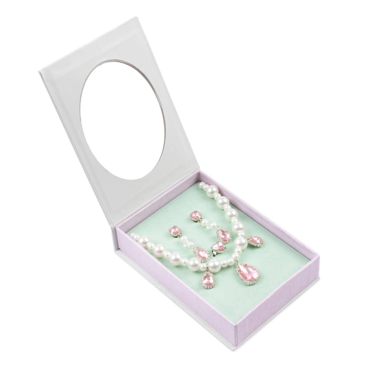 Great Pretenders smykkesæt til børn med rosa sten 5 dele