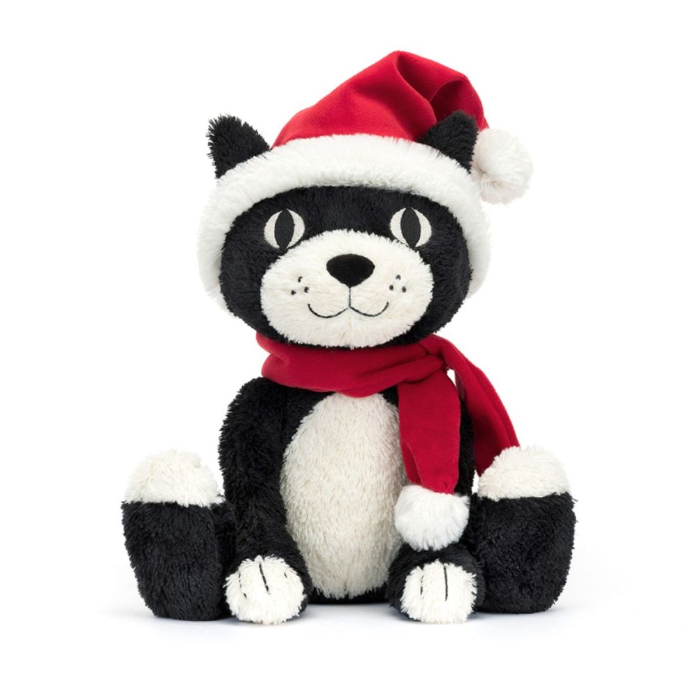 Jellycat Jack med nissehue og tørklæde 32cm