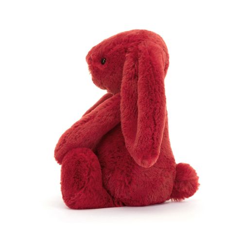 Jellycat Kanin Bashful mørkerød tranebær 18cm