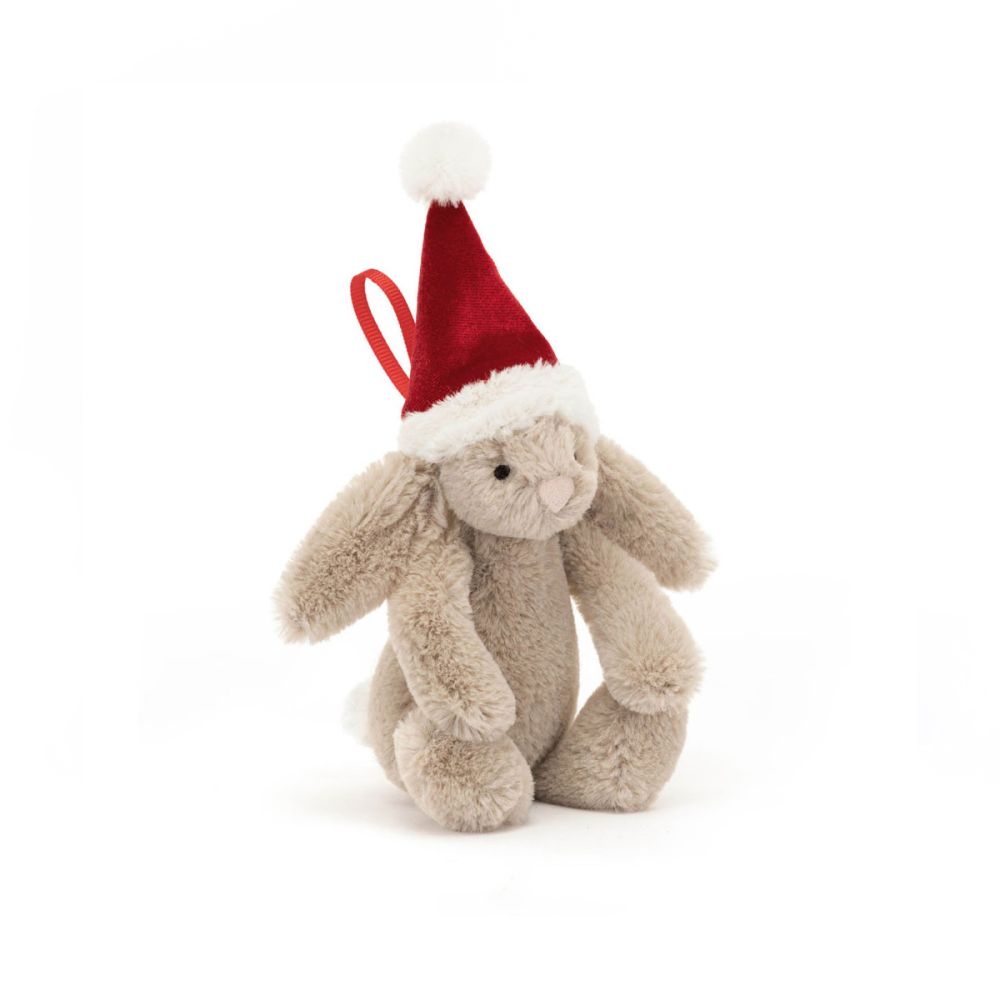 Jellycat Bashful Julekanin ophæng 13 cm