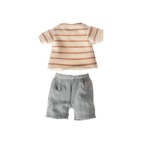 Maileg stribet t-shirt og shorts til Kanin Size 1