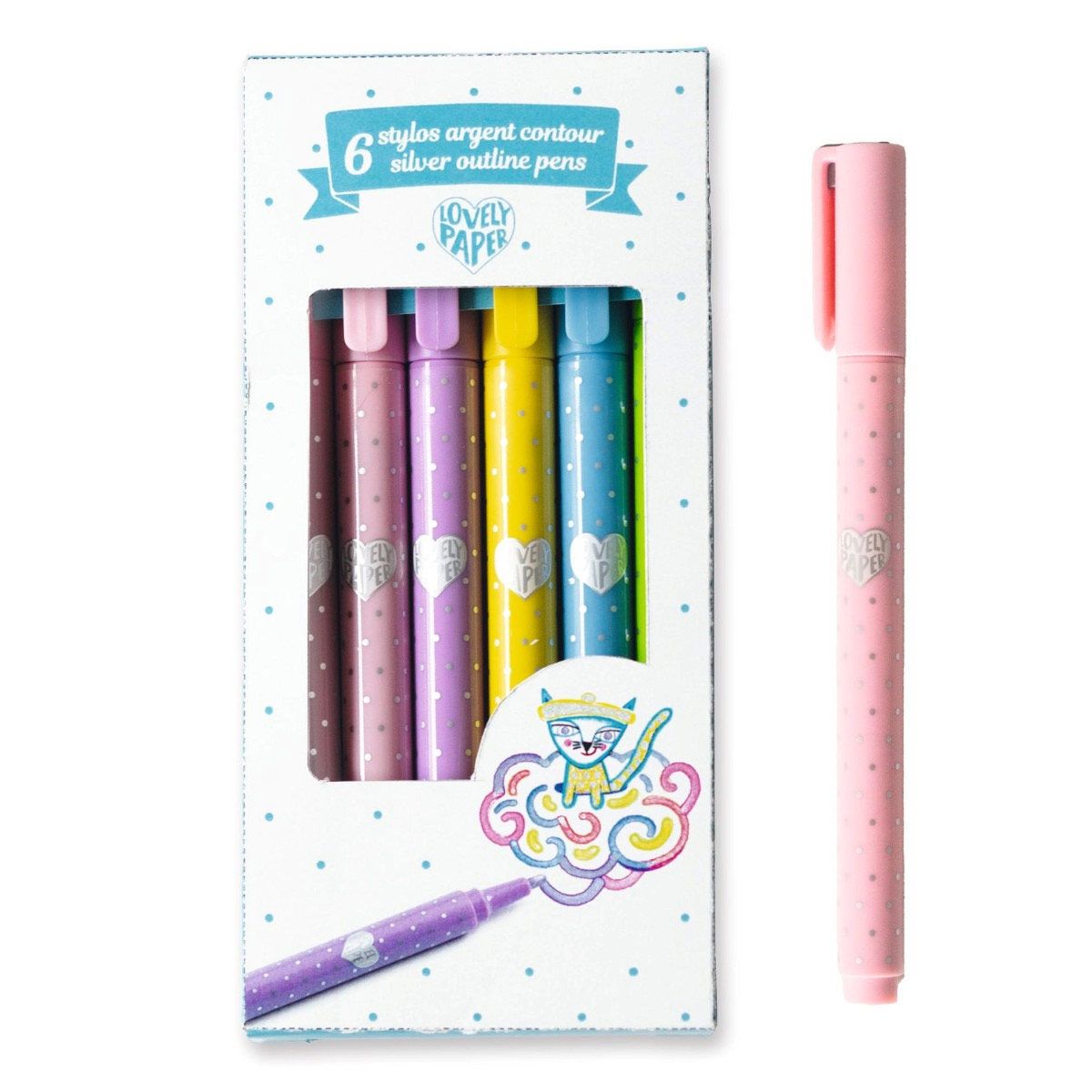 Djeco Lovely Paper Glimmer tusser 6 stk