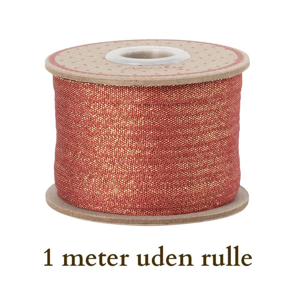 Maileg Gavebånd rød/glimmer 1 m
