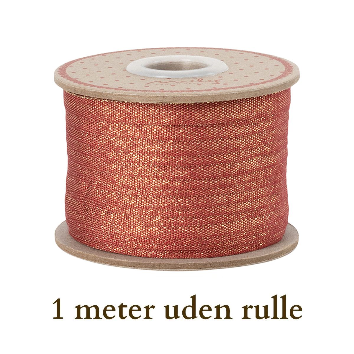 Maileg Gavebånd rød/glimmer 1 m