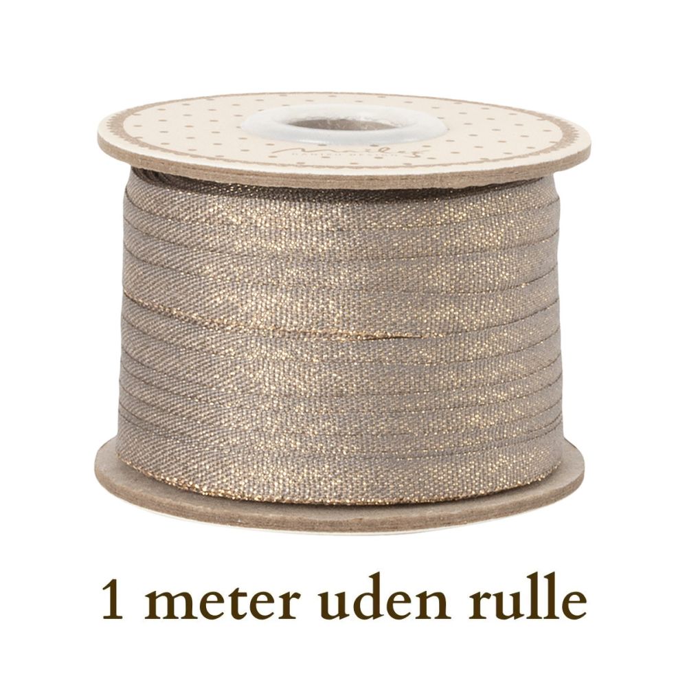 Maileg Gavebånd Grå/glimmer 1 m