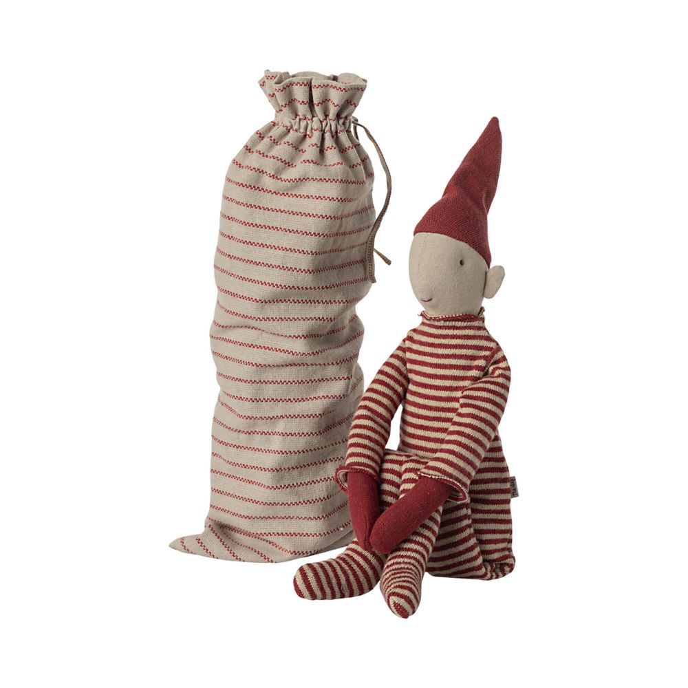 Maileg Langbenet nisse i stofpose large