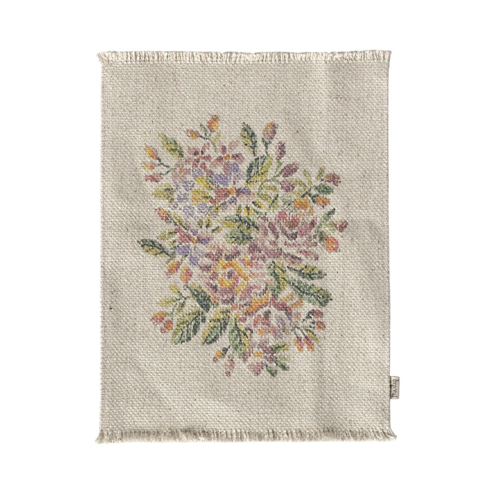 Maileg Vævet gulvtæppe blomster Large