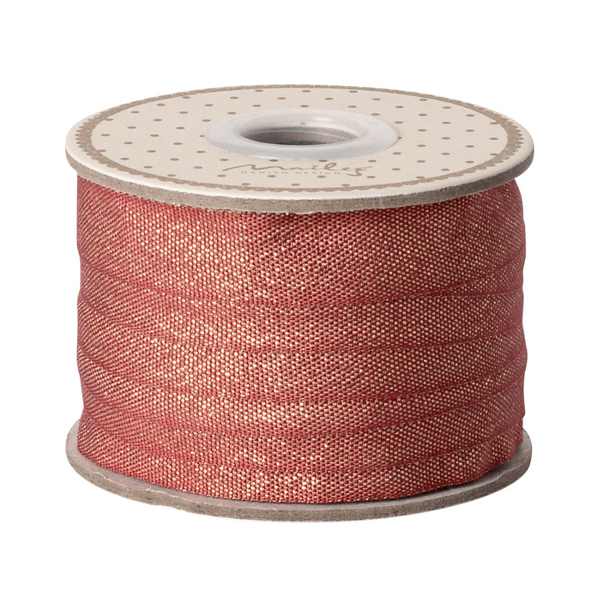 Maileg Gavebånd Rød/guld 13mm x 10 m