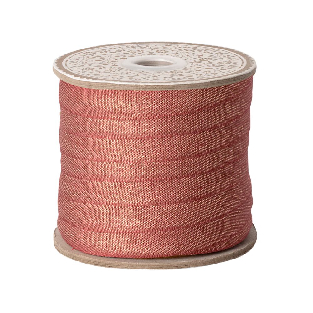 Maileg Gavebånd rød/guld 13mm x 1 m