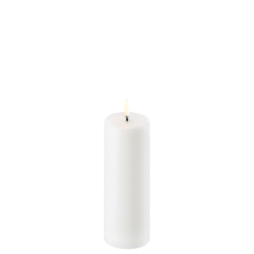 LED bloklys hvid D5,8 x H15,2 cm