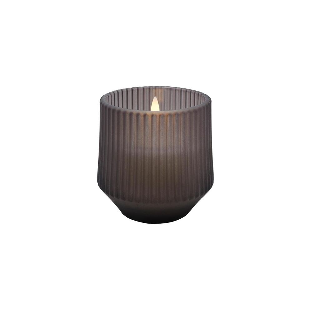 LED duftlys i mat smoke glas, Harmony white musk