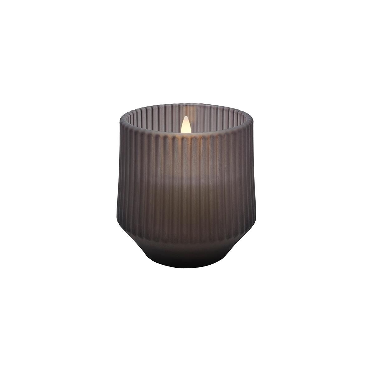 LED duftlys i mat smoke glas, Harmony white musk
