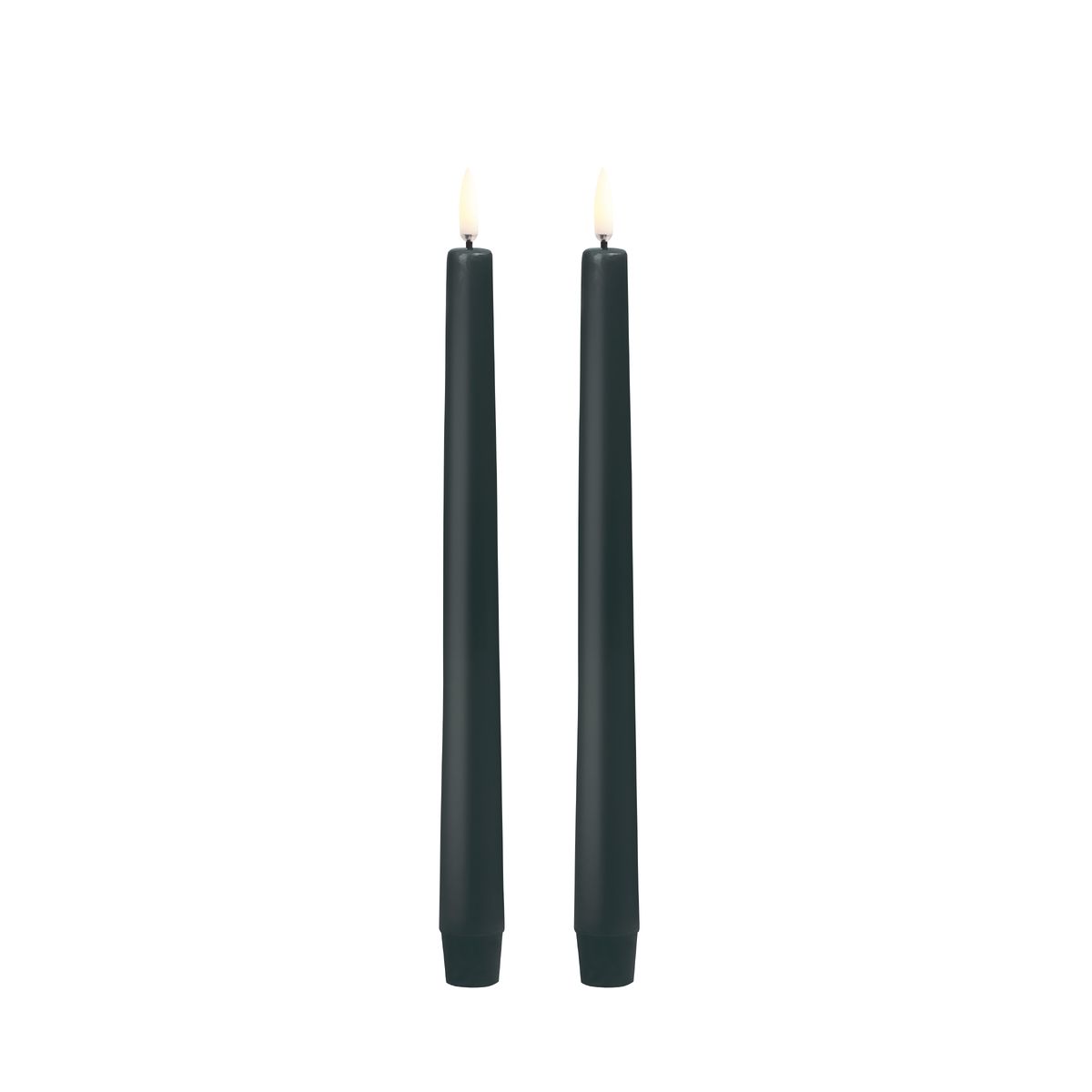 LED 2 stk. Stearinlys Pine green D2,3 x H25 cm
