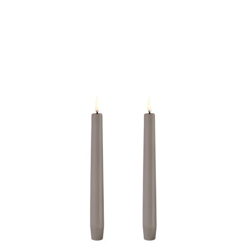 LED 2 stk. Stearinlys Sandstone D2,3 x H20,5 cm